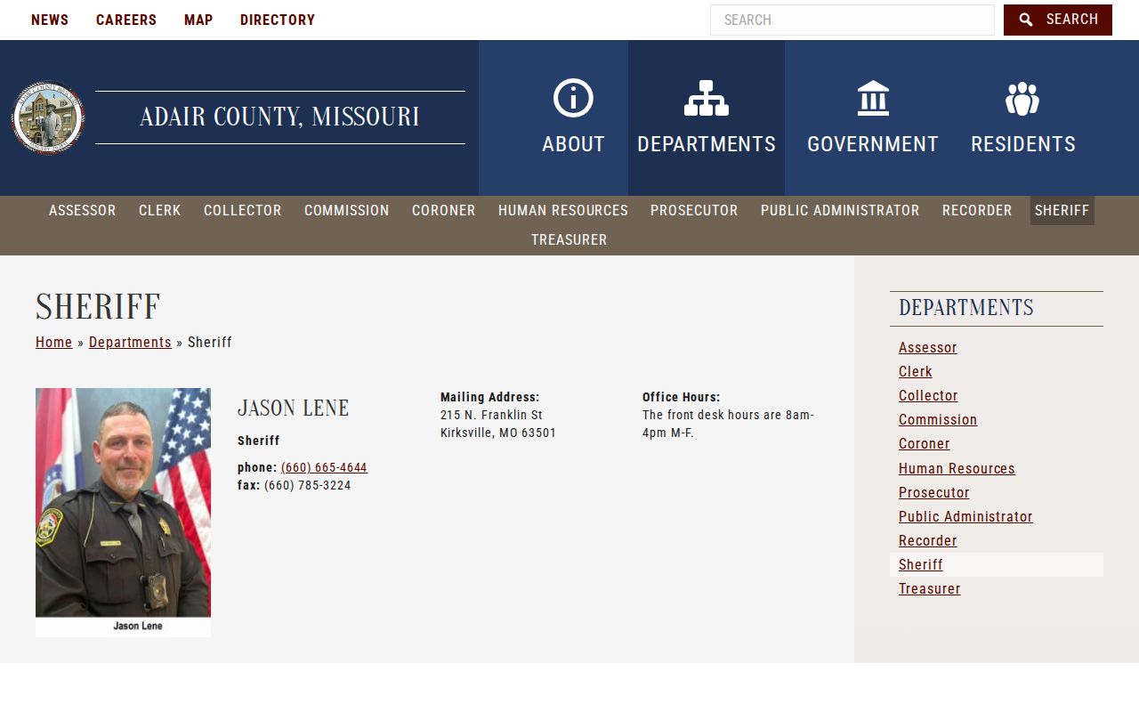 Adair County arrest lookup Sheriff Office and detention information