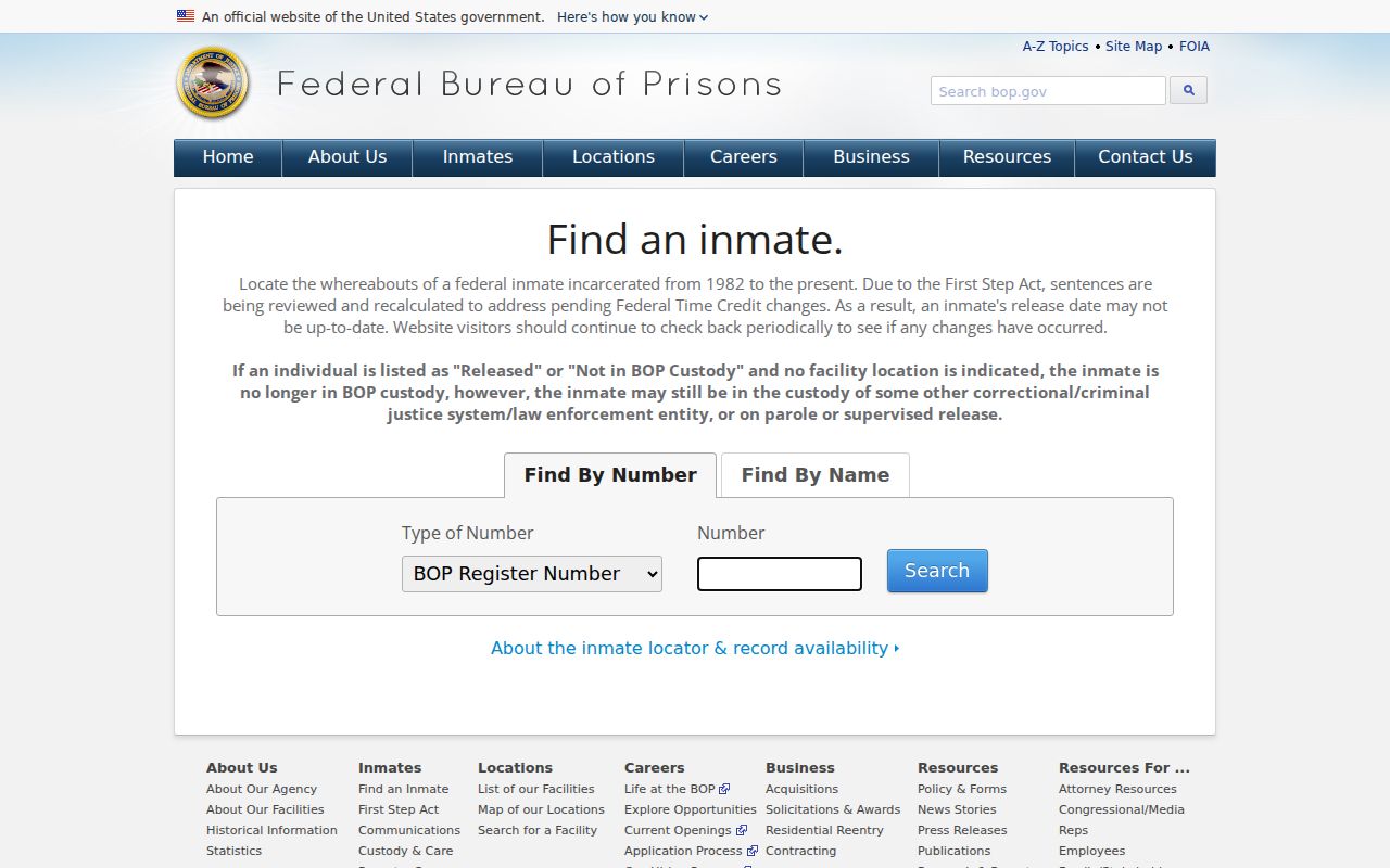Federal prison locator for Adair County criminal history research
